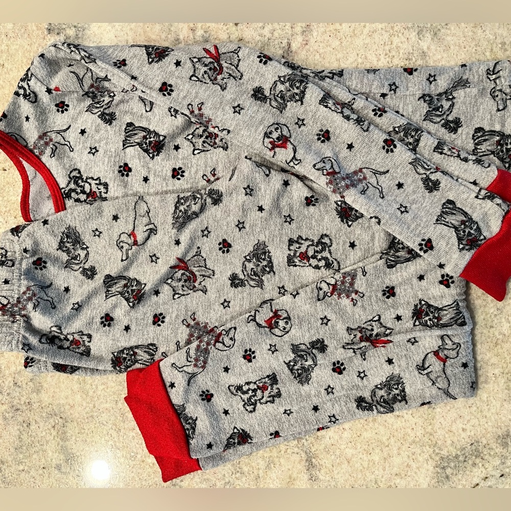 Girls PJ Essentials puppy print pajama set size 8